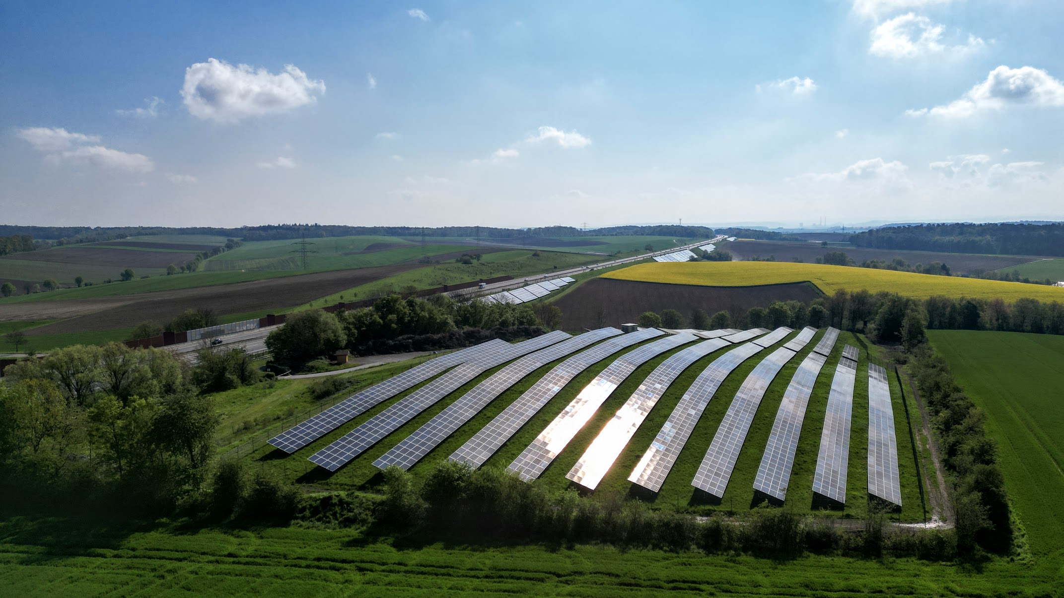 Buerger Solarpark Kirchardt Drohnenaufnahme